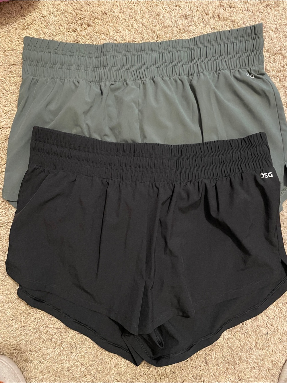 DSG Women's Athletic Shorts - Black and Olive Green